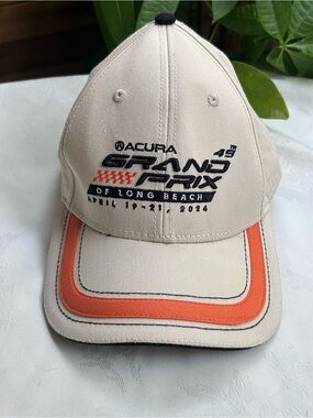 Acura Grand Prix of Long Beach Beige & Orange Cap 2024 Adjustable Unisex